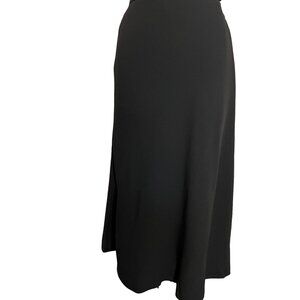 Talbots petite black maxi skirt  Size 6 A style Goth Corp Core Solid